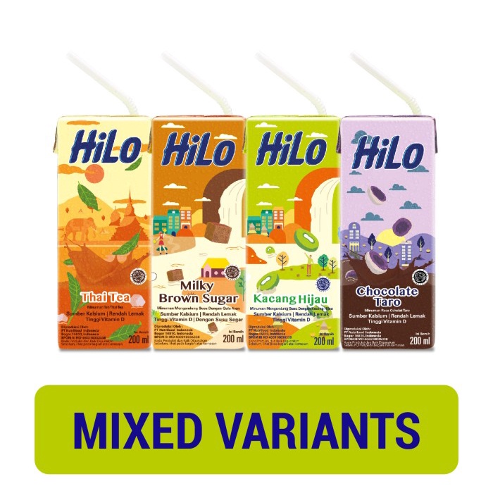 

MINUM-SIAP-DRINK-TO-READY- HILO MIXED VARIANTS (4 PCS) - READY TO DRINK -READY-TO-DRINK-SIAP-MINUM.