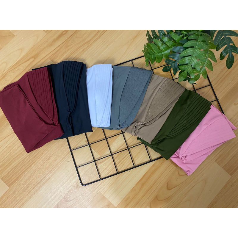 Hijab Bergo Hamidah Jersy/Hijab OVAL PINGUIN/Hijab Instan Jersey