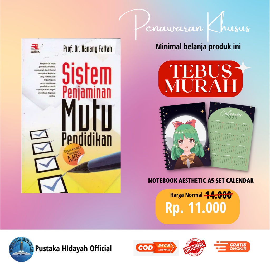 Jual Buku Sistem Penjaminan Mutu Pendidikan - Dr.Nanang Fattah | Buku ...