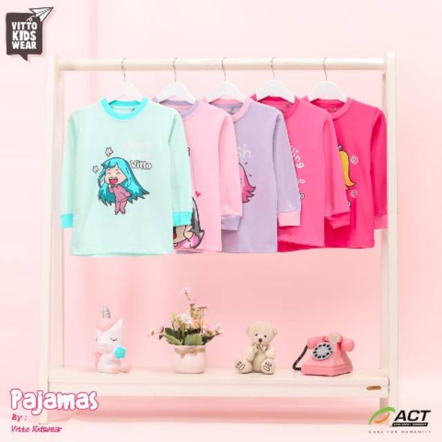Pajamas Vitto Kidswear / Baju Tidur Vitto / Sleepwear Vitto