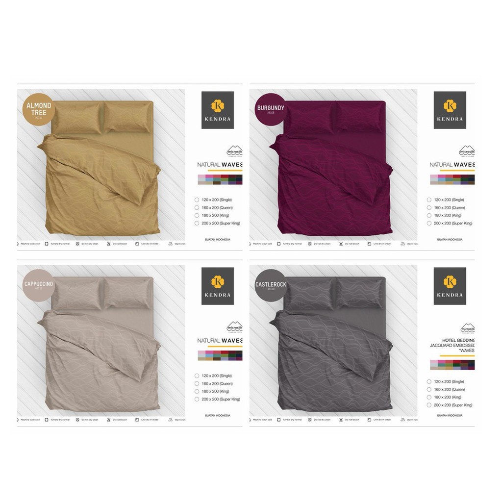 Sprei Jacquard Polos Kendra Ukuran 180x200 & 160x200 Tinggi 20 25 Murah Laris