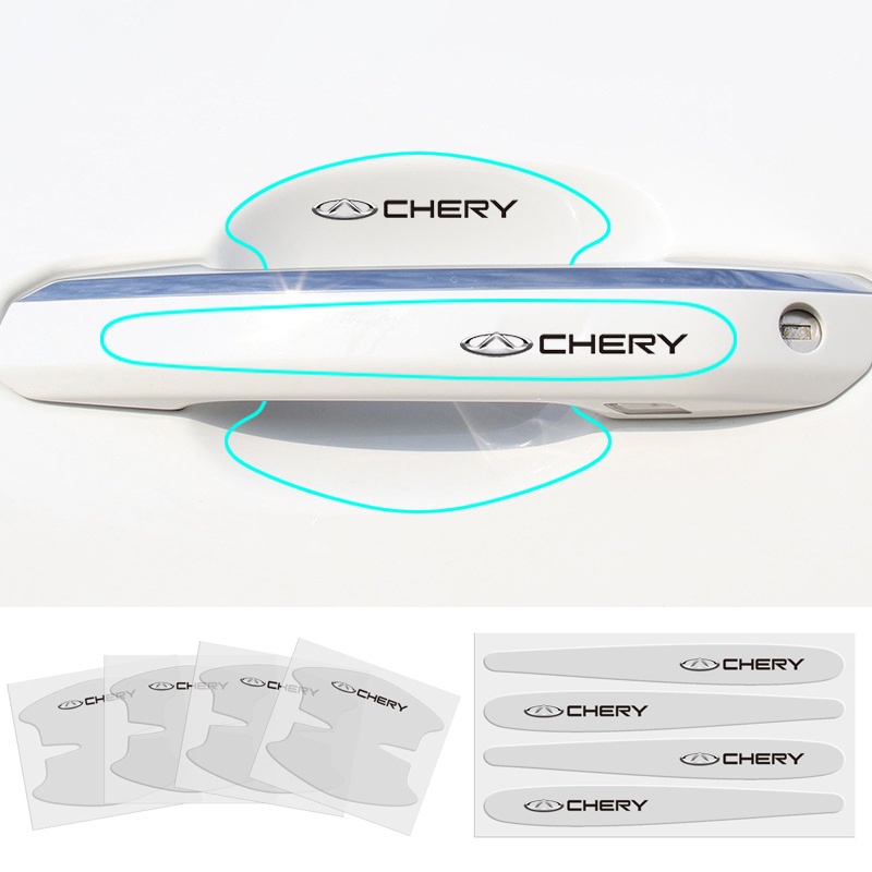 8pcs Stiker Pelindung Handle Pintu Mobil Bahan Pvc Tipis Anti Gores Untuk Chery Tiggo 7 Pro 8 4 5 3 2 T11 5X Amulet Fora