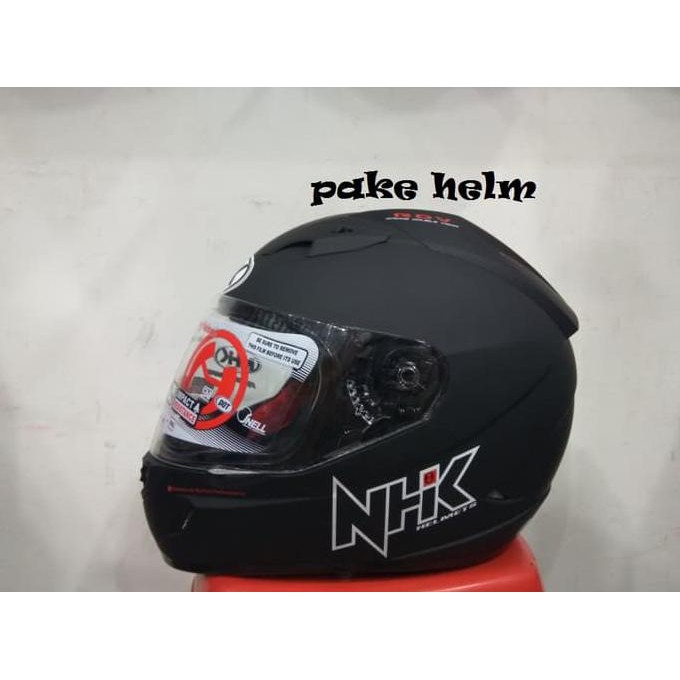 HELM NHK GP 1000 SOLID HITAM DOFF GP1000 FULL FACE
