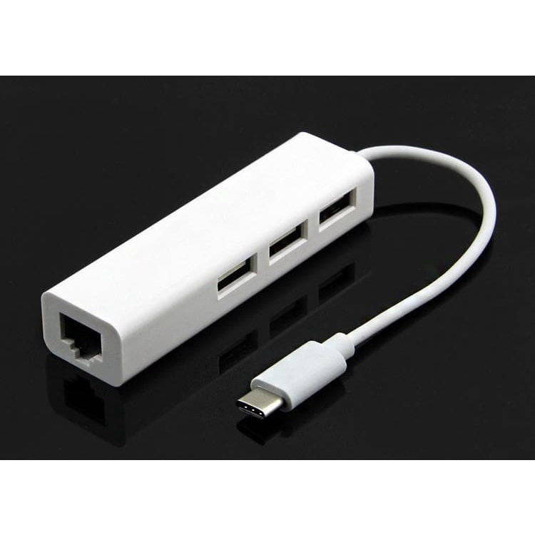 Type C 3.1 To USB HUB 3 Port and Lan/Ethernet Adapter