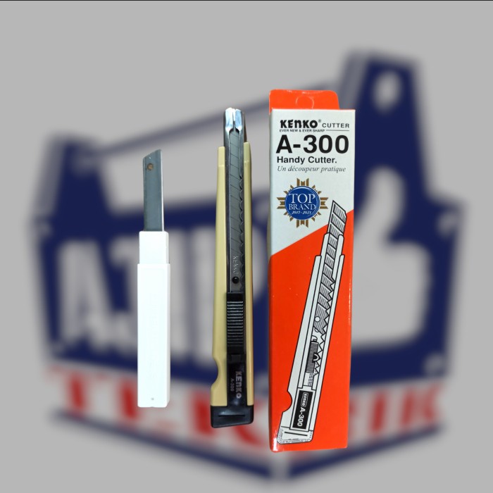 Paket pisau cutter kenko A300 + isi cutter kecil 1 pak isi 5pcs murah