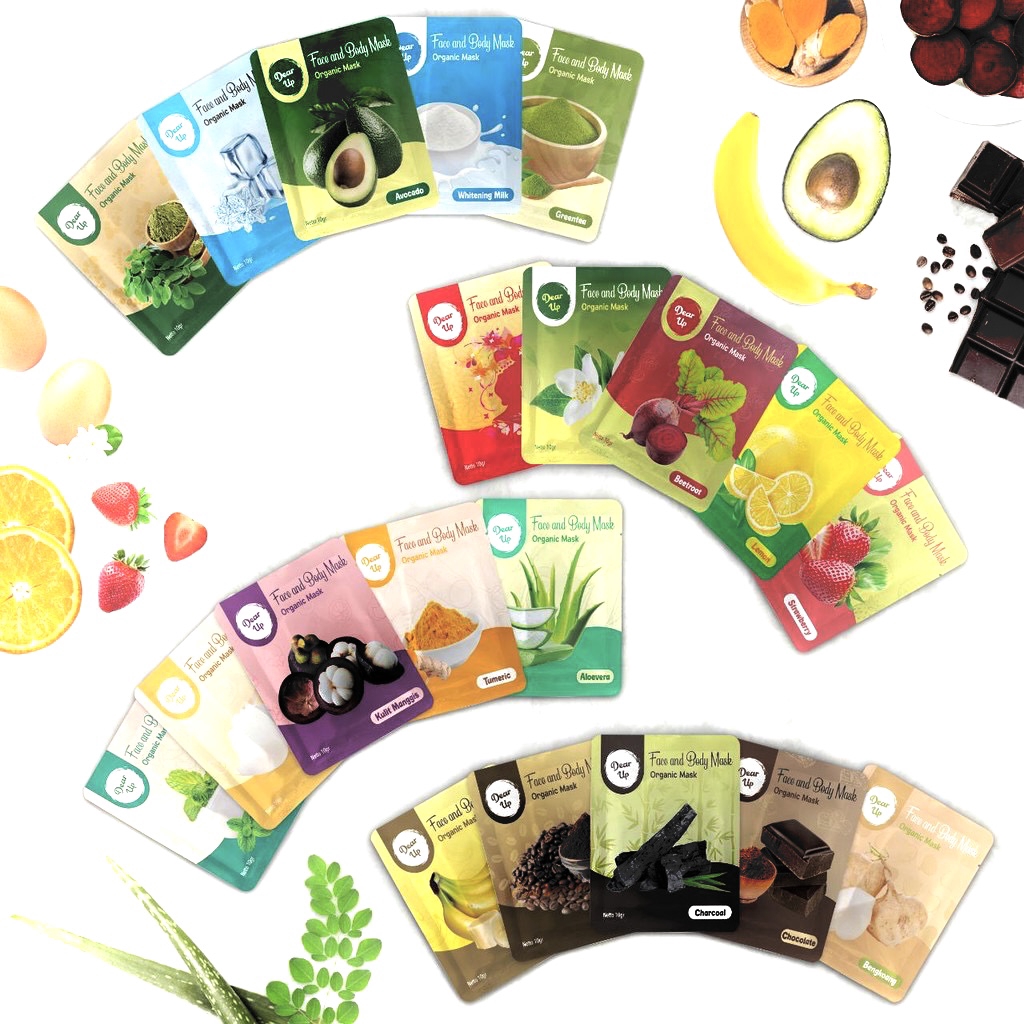 [TERMURAH SESHOPEE] BPOM | MASKER ORGANIK DEAR UP FACE AND BODY MASK 10GR / ORGANIC KEMASAN PABRIK