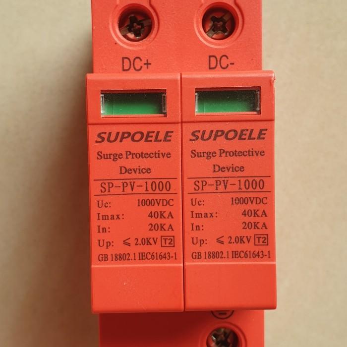 Spd Dc 2P 1000V Pv Surge Protection Device Arrester Surge Protector
