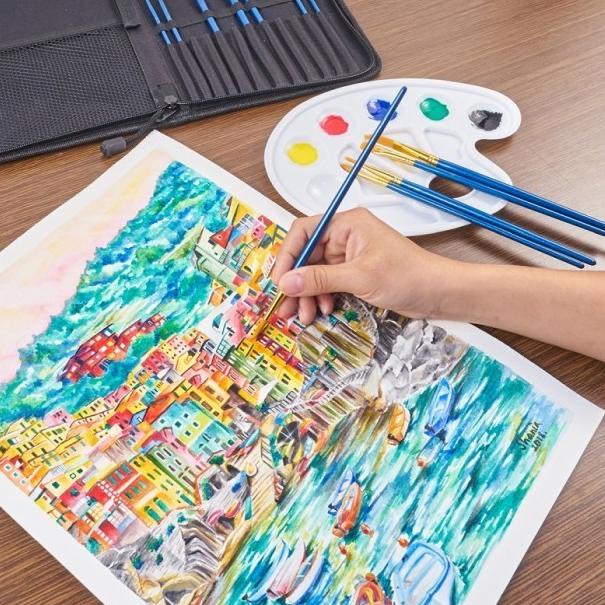 

➭ Art Brush Set Alat Lukis Kuas Cat Air Minyak Acrylic Joyko BRS-7 ★