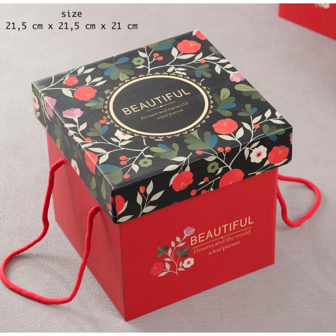 

KOTAK HADIAH TALI BOX HADIAH KOTAK MOTIF BUNGA GIFT BOX