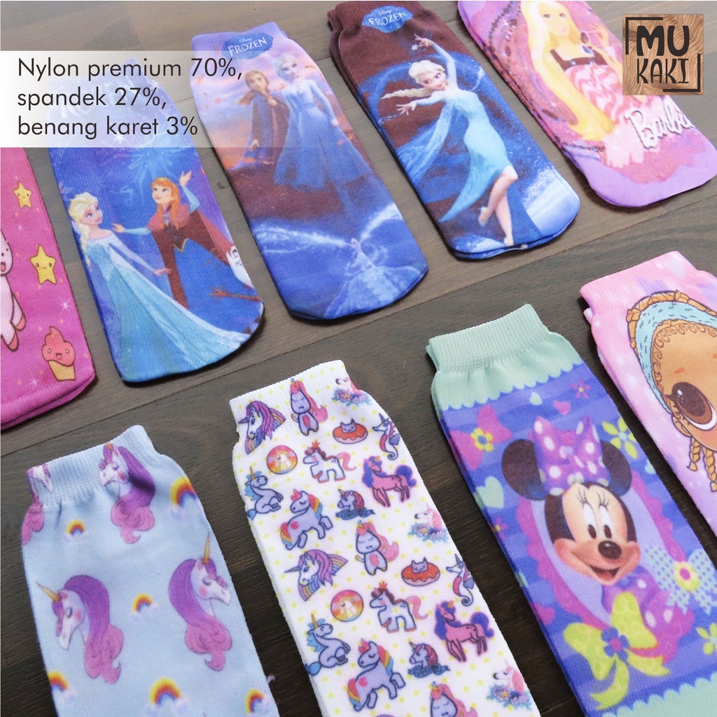 Kaos Kaki Printing Anak Karakter Murah Mukaki D