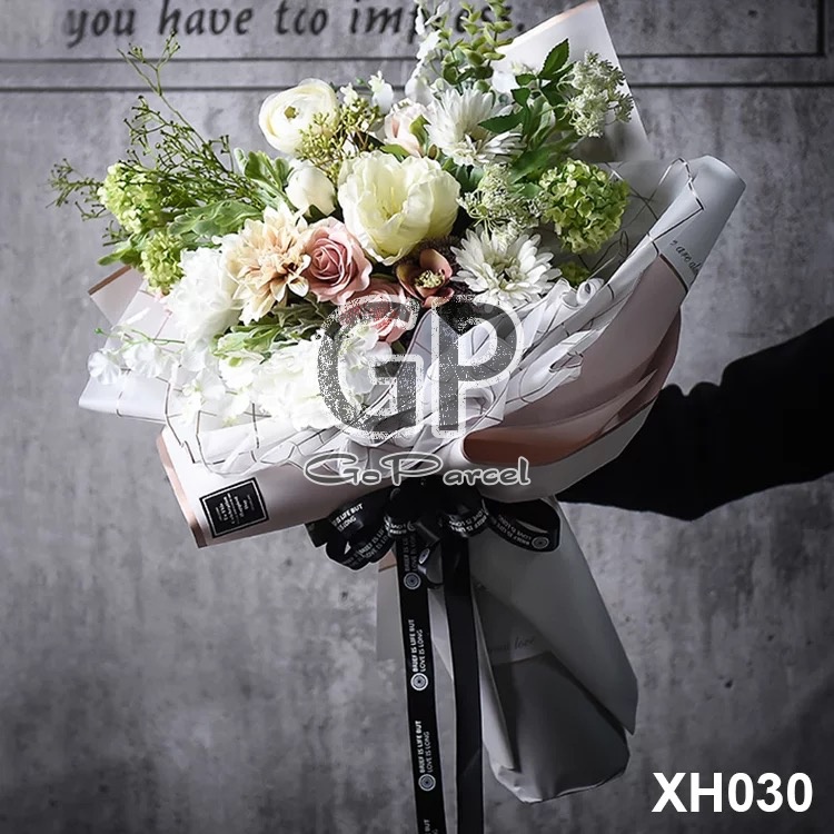 ( 5 Lembar ) SIMPLE CATUR LINE - BLACK GOLD WHITE CHEKCERED KOTAK KOTAK - FLOWER WRAPPING PAPER KOREAN PLASTIC PLASTIC CELLOPHANE KERTAS BUNGA BUKET FLORIST