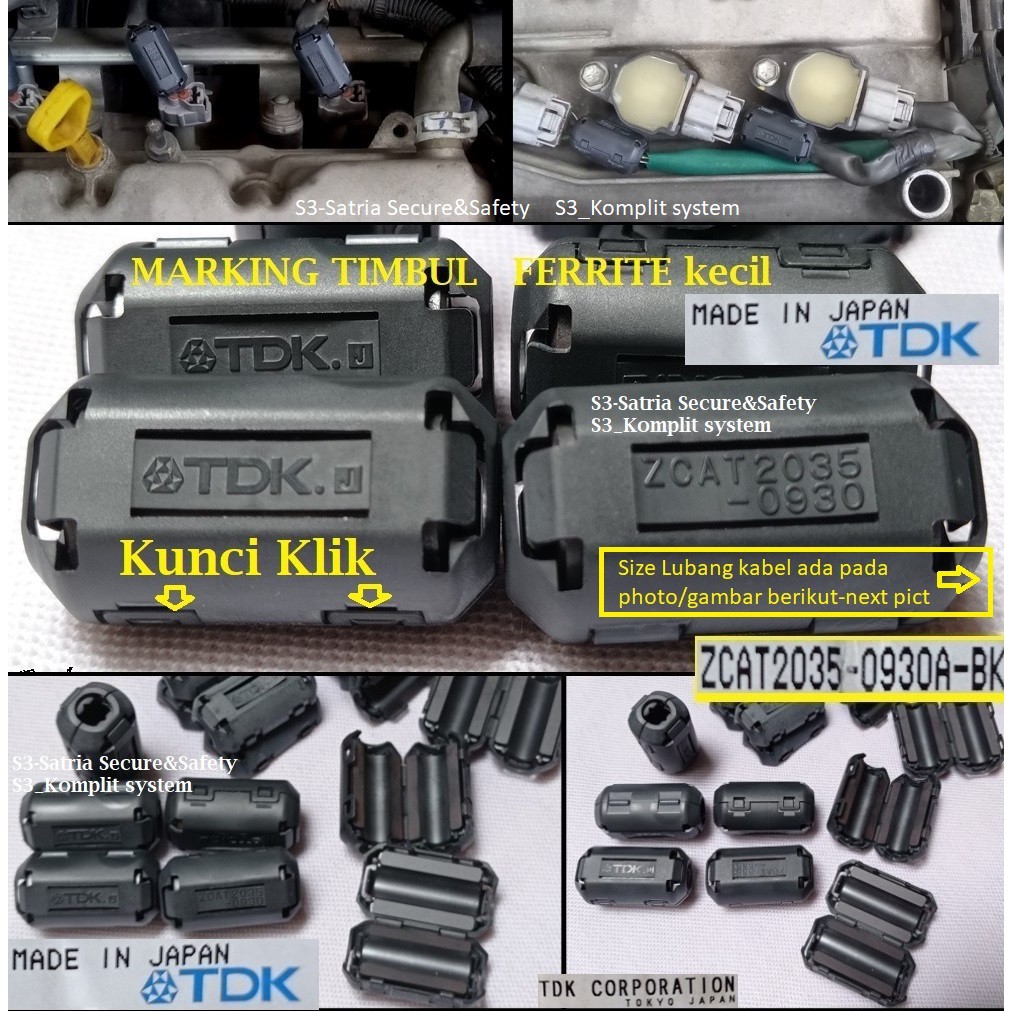 Sedang Ferrite TDK Magnet kabel Booster busi koil injector cdi Pengapian mobil motor perit ferit