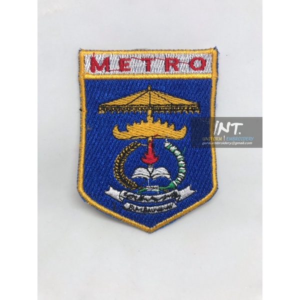 BORDIR LOGO PEMKOT METRO LAMPUNG BERKUALITAS