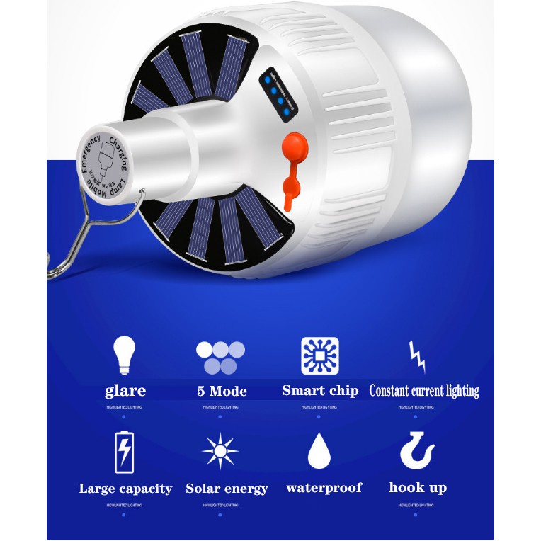 Anbolt 5Modes LAMPU LED SOLAR CELL / BOHLAM TENAGA SURYA / LAMPU TENAGA MATAHARI / LAMPU EMERGENCY Remote Control