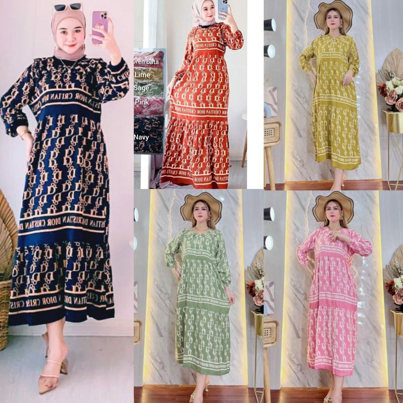 MIDI DRESS TERBARU CRHISTIAN DIOR // DRESS VIRAL