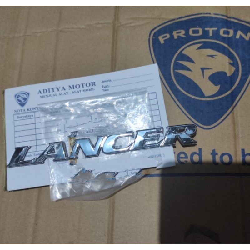 emblem logo merk LANCER CROME bagasi belakang lancer evo 4 CK MR245075