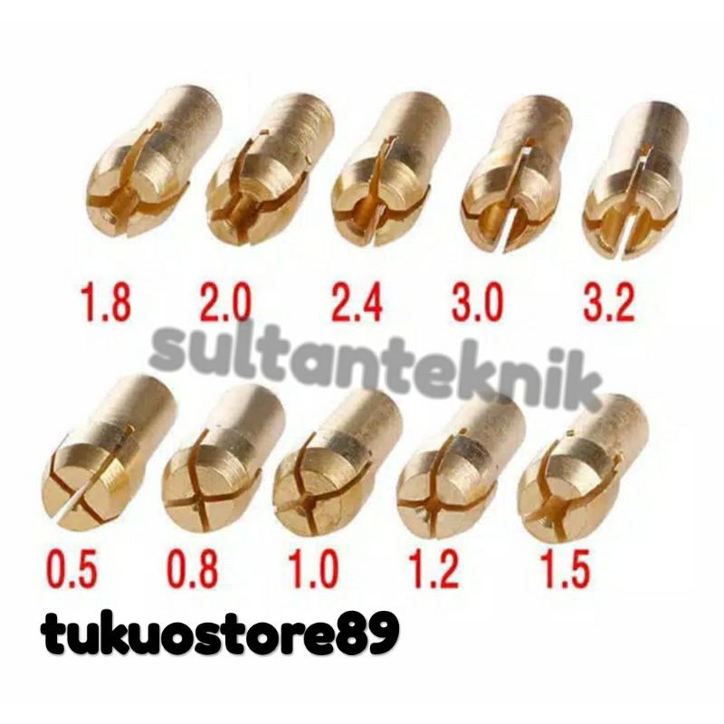 Collet Chuck Penjepit Mata Bor Micro Batang As Shaft Mini Gerinda DIY / chuck mini grinder bor tuner