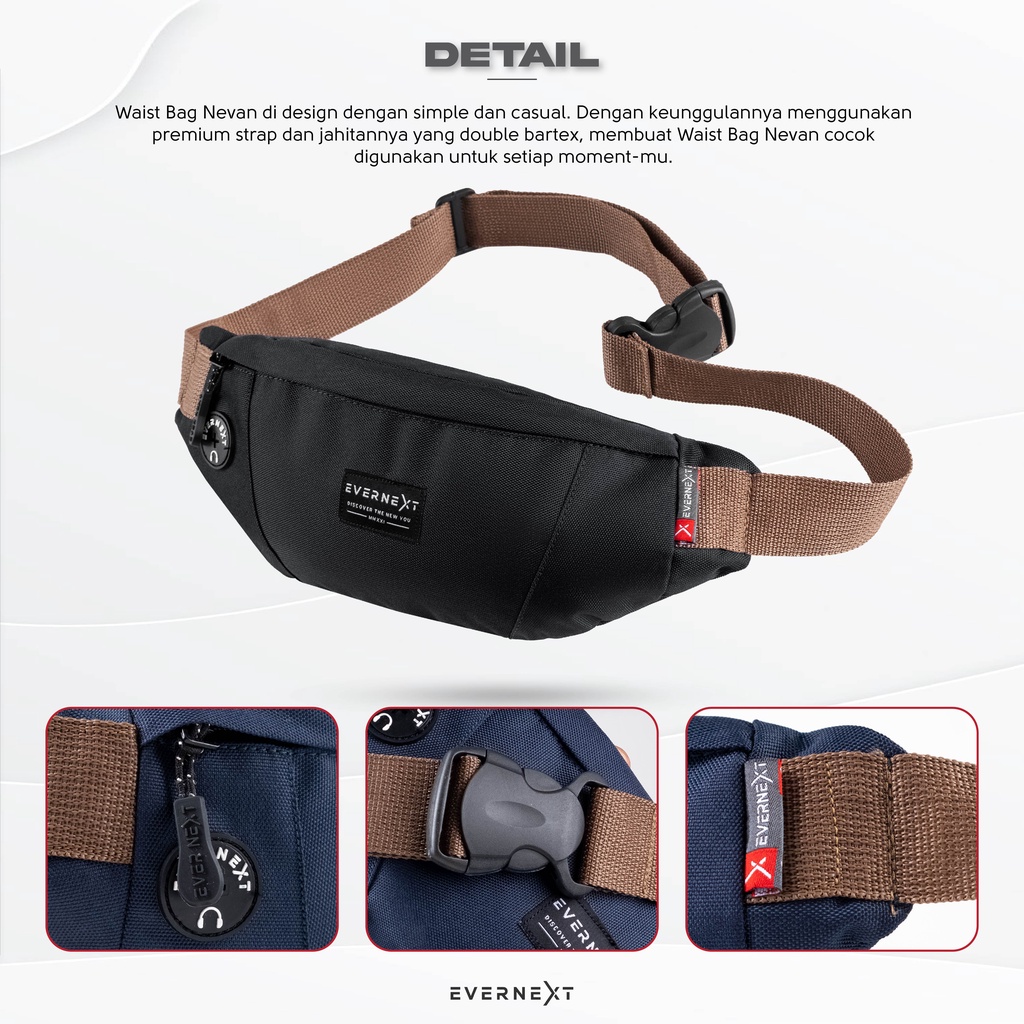 Sling Bag Pria Tas Selempang Dada Pria Casual Trendi Kekinian Tas Pinggang Cowok Travelling Jalan Fale Premium Tebal Fonte