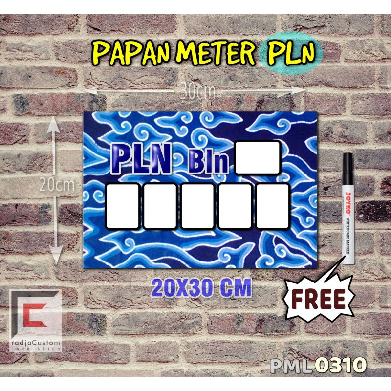 

RadjaCustom Papan Meter Listrik PLN PAM motif Unik - Batik 10