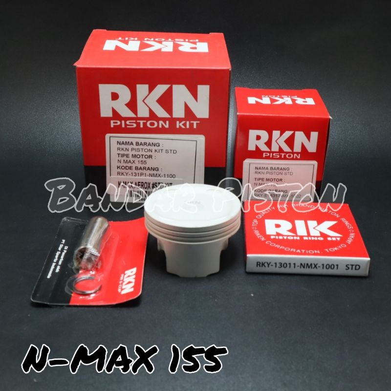 PISTON KIT RKN YAMAHA NMAX N-MAX AEROX (2DP) Ov. STD - 1.00 DIA. 58 58.25 58.5 58.75 59 PIN 14
