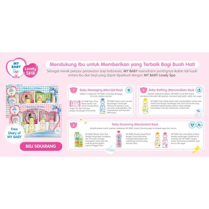 My Baby Gift Box 7in1 - Paket Perlengkapan Bayi baru Lahir - Kado Hadiah Bayi Lahir Pink Blue Box