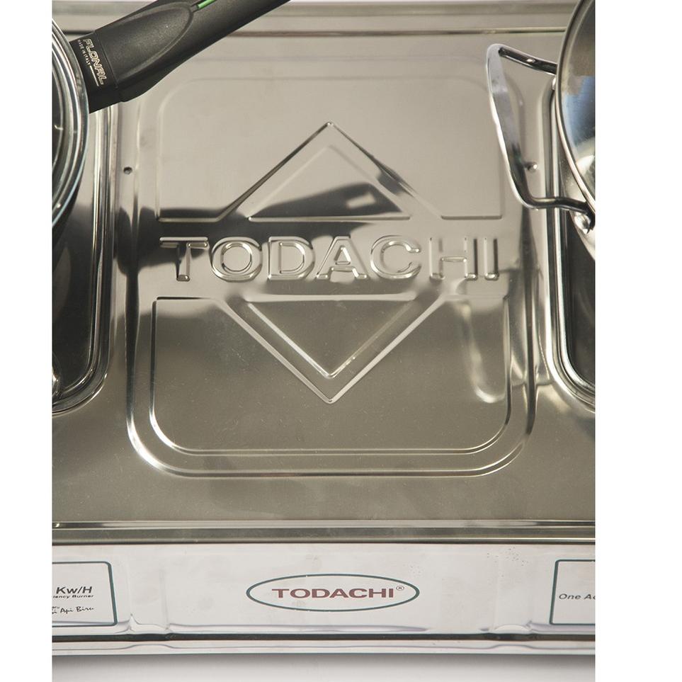KOMPOR GAS TODACHI 2 TUNGKU STAINLESS STEEL T-2 Gas Alam/LPG W97O
