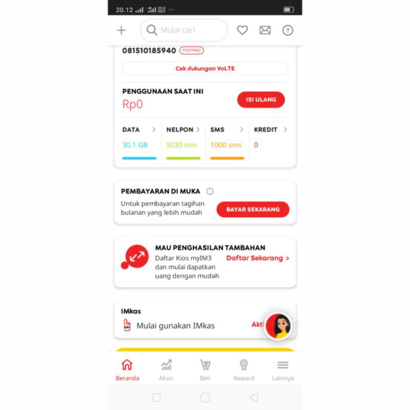 KARTU PERDANA INDOSAT 90 GB