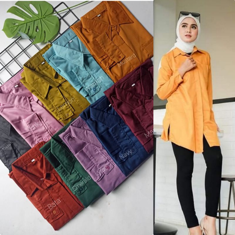 TUNIK TOYOBO POLOS SKODER KEMEJA POLOS WANITA