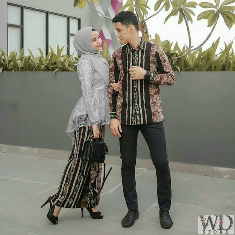 Batik Couple Lamaran Sarimbit Couple Kebaya Couple Kebaya Brukat Batik Couple Kebaya Tille Shopee Indonesia