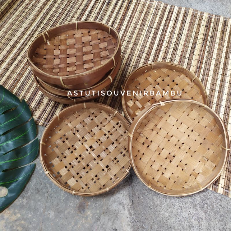 Jual Bul05 Piring Bambu Bulat 5 Piring Lalapan Piring Penyetan