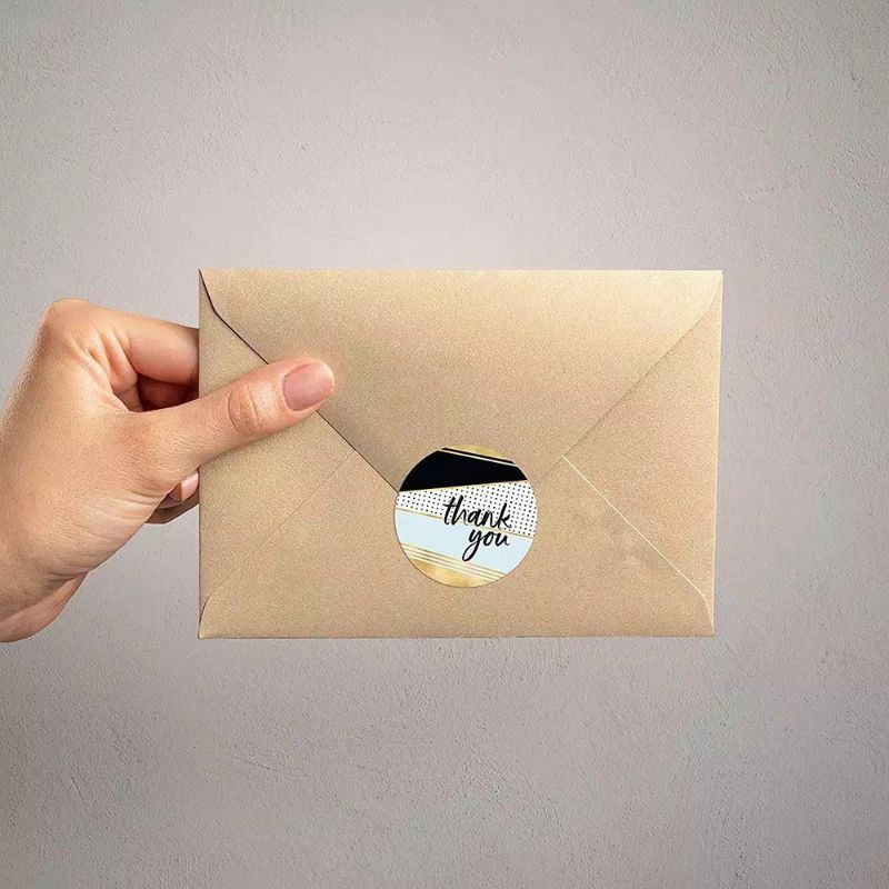 

100 pcs sticker korea thank you ukuran 1 inc / 2,5 cm untuk online shop / produk home made