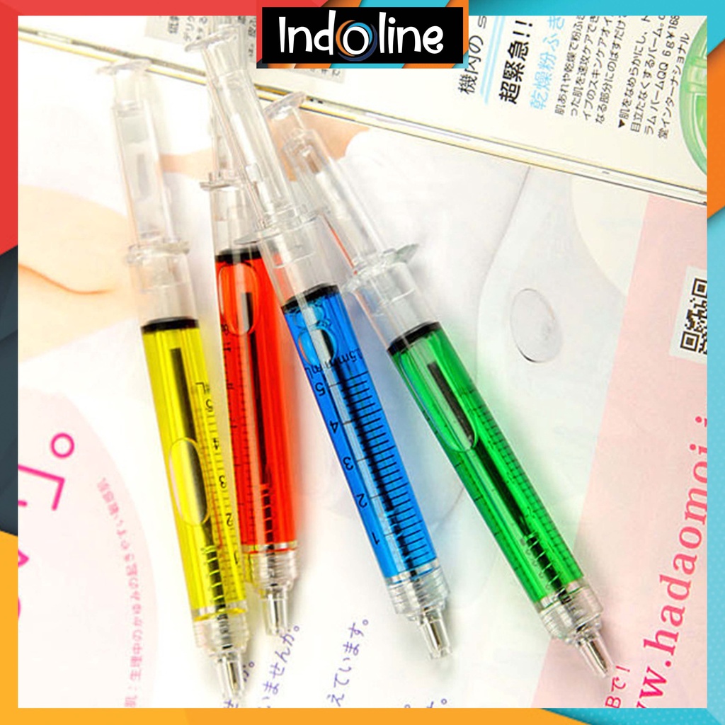 

Pulpen Jarum Suntik Lucu Korean Syringe Ballpoint Pen Souvenir Import COD ℒ 593