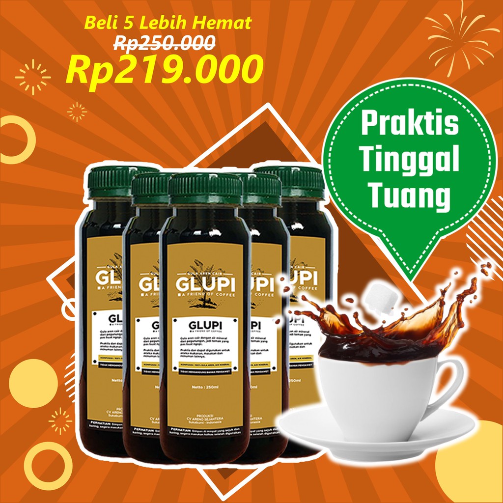 

[Paket 5 Botol Glupi] Gula Merah Aren/Brown Sugar Liquid Untuk Cake