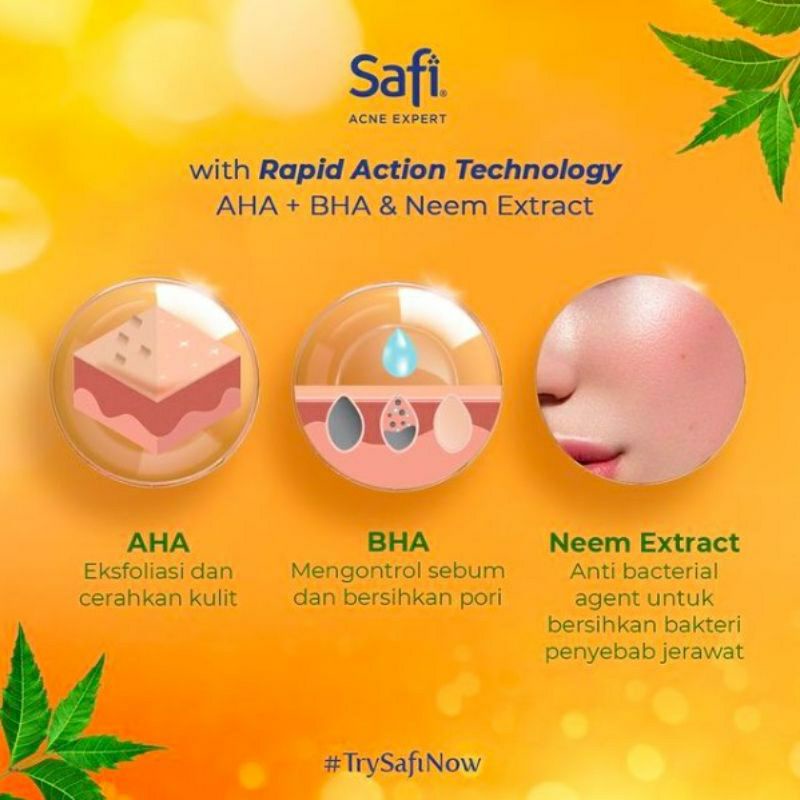 RADYSA - SAFI ACNE EXPERT Series All Variant Whipped Foam Serum Cleanser l Clarifying 2 in 1 l Treatment Gel l Soothing Moisturizer l Sebum Control Fluid