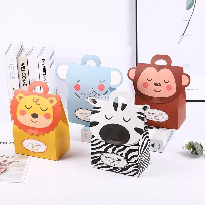 

NANA Gift Box Animal Kawaii / Paper Bag Hadiah Ulang Tahun Snack Box Hadiah karakter / tas Souvenir Anak