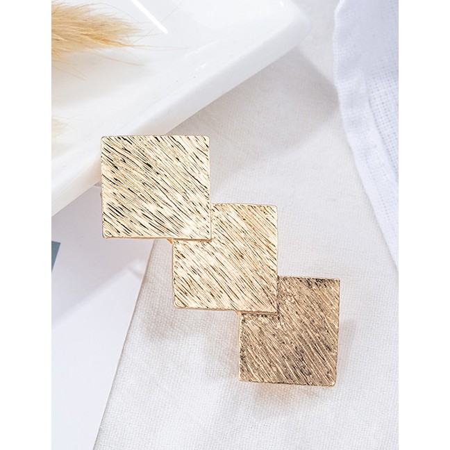 LRC Jepit Rambut Fashion Big Five-pointed Star Metal Hollow Geometric Hair Clip F54430