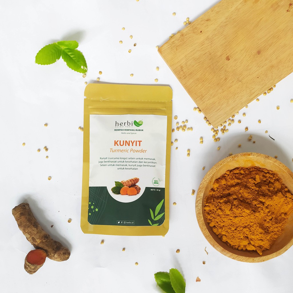 

Kunyit Bubuk Kunir HERBI Murni Original High Quality 50gr