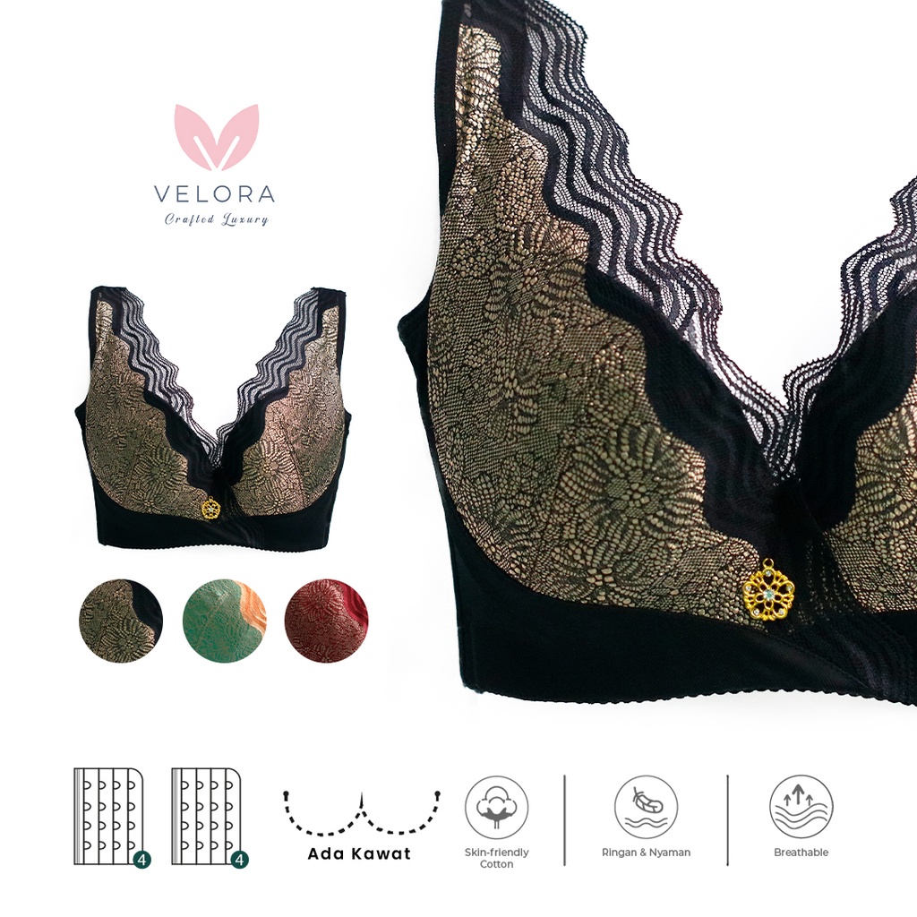 Velora - Bra Dengan Kawat Tanpa Busa Size 75C-85C | ROYAL