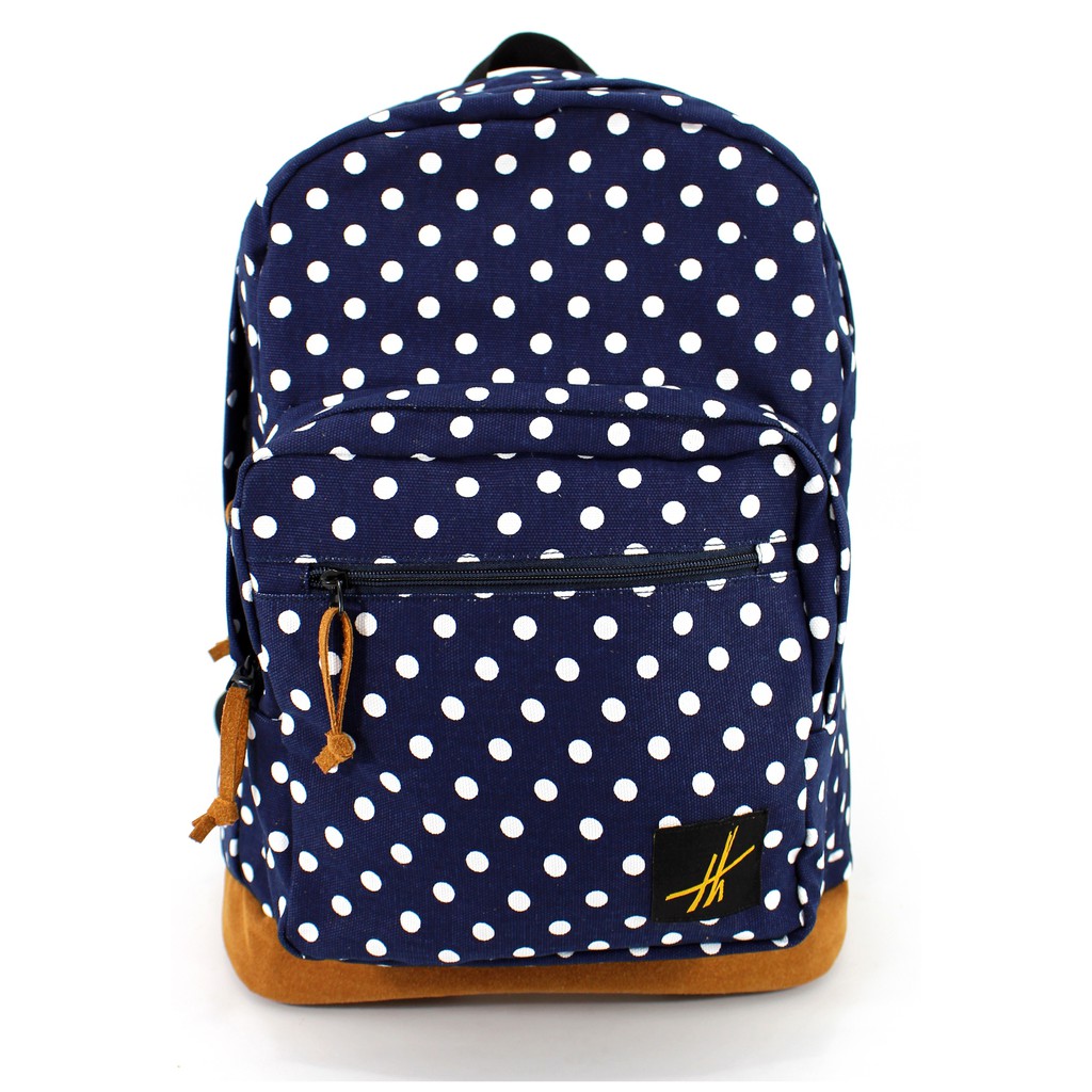 theodor backpack HERITAGE series NAVY BLUE POLKADOT