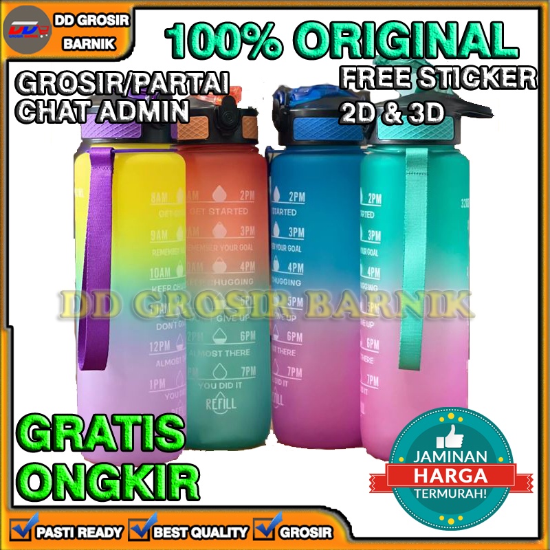 [DGB] BOTOL MINUM MOTIVASI VIRAL TRITAN 1L 1 LITER 1LITER FREE STICKER STIKER