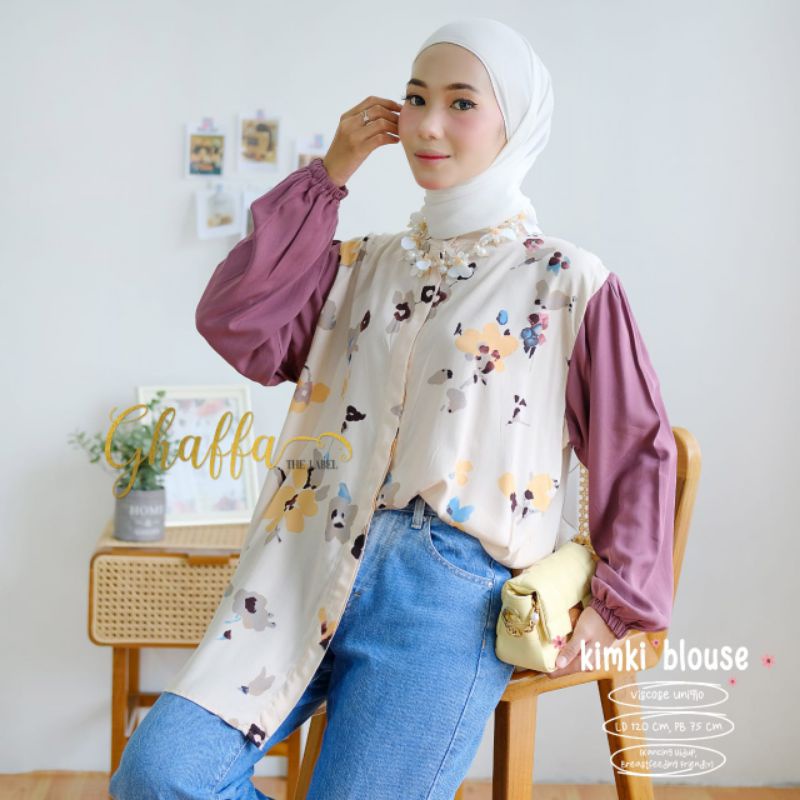 KIMKI BLOUSE BY GHAFFA THE LABEL (BLOUSE MOTIF) Blouse muslimah modern rekomended