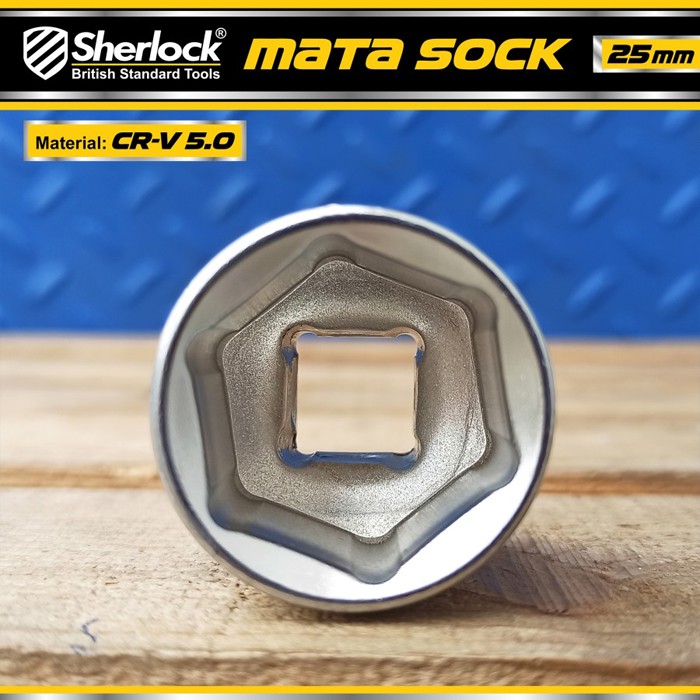 Kunci Shock 25 mm 6 PT / Sherlock Mata Sok/Sock 1/2 inch