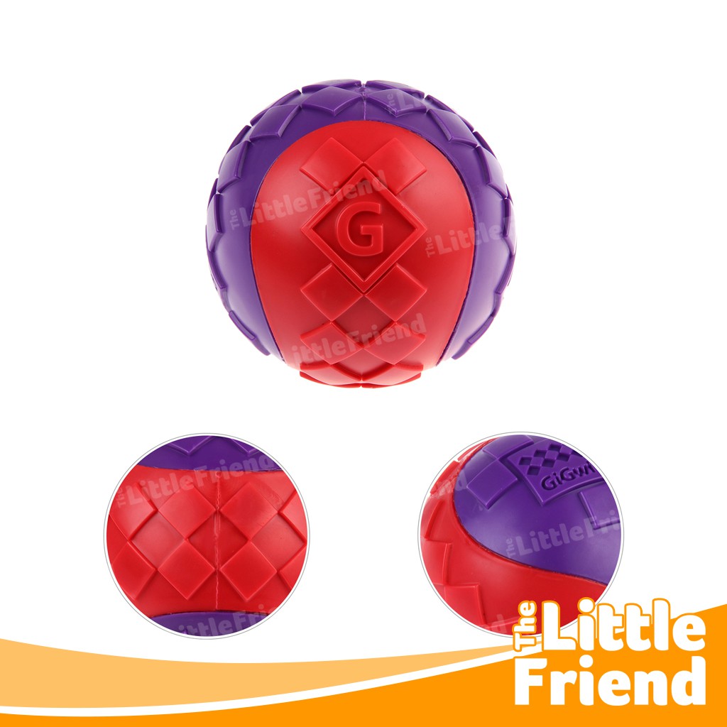 Mainan Anjing Kucing Bola 2 in 1 Squeaky Dog Cat Toy Biru dan Merah