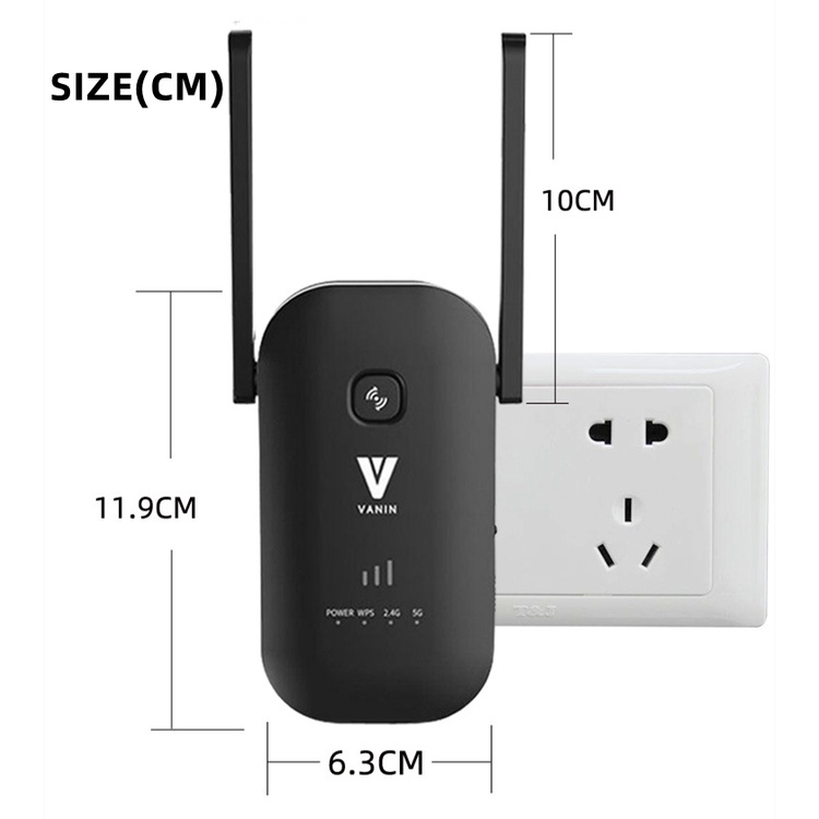 Wireless 5G Wi-Fi Extender Reapeter Amplifier WiFi Range Extender Signal Amplifier Wireless Wifi Amplifier Penguat Sinyal Wifi with 2 Antenna