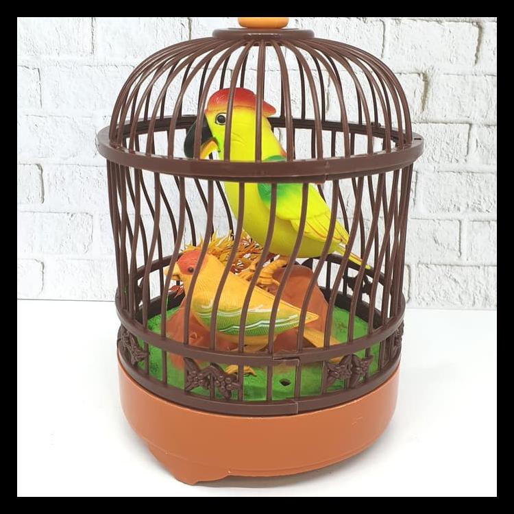 Heartful Bird Mainan Lucu Burung Berkicau Dalam Sangkar Terbaru