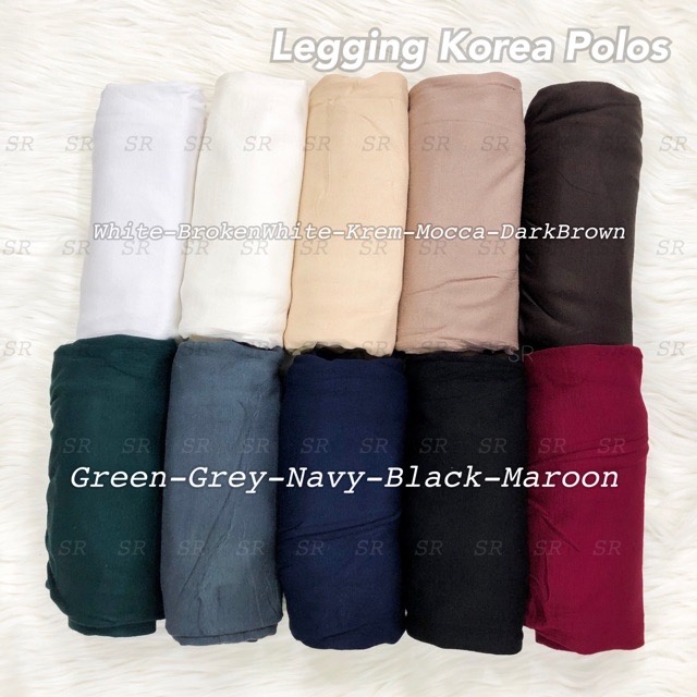 Legging Jumbo Polos Highwaist Wanita Katun Premium Panjang Basic Import Big Size