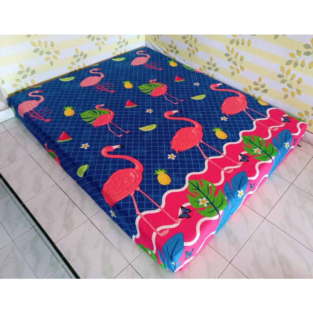 Sprei Waterproof Motif Anti Air-flamingo fruits