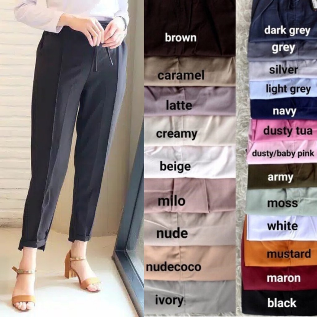 CELANA BAGGYPANTS WANITA AMERICAN DRILL