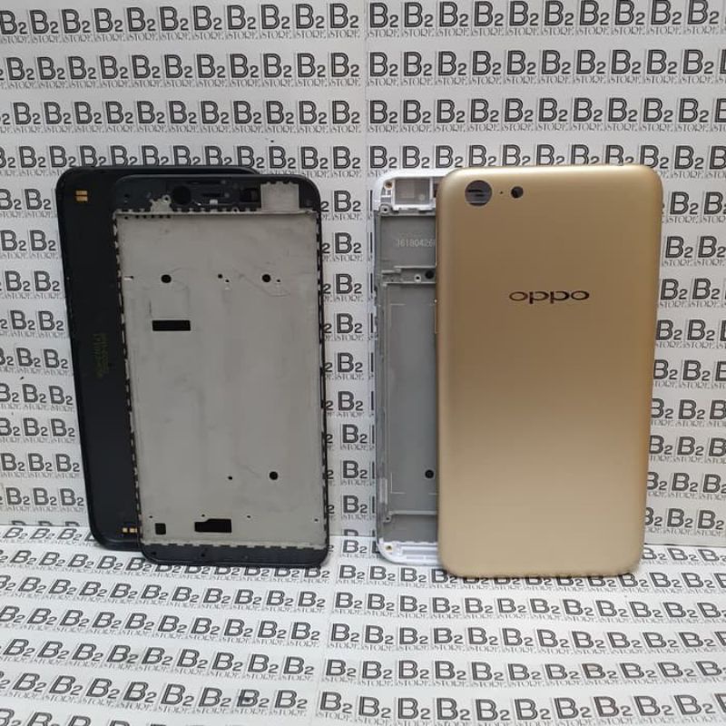 Casing Back Kesing Fullset+Frame Bezel Bazzel Tulang Tengah Backdoor Oppo A71 Original
