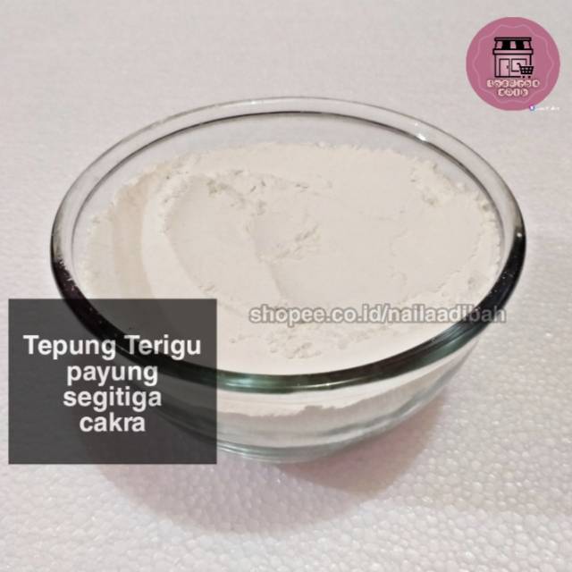 

Tepung terigu 250gr protein rendah sedang tinggi payung segitiga Cakra kembar